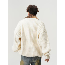 氛圍感情侶毛衣男女冬季美式聖誕麻花針織衫寬松加厚軟糯打底衫