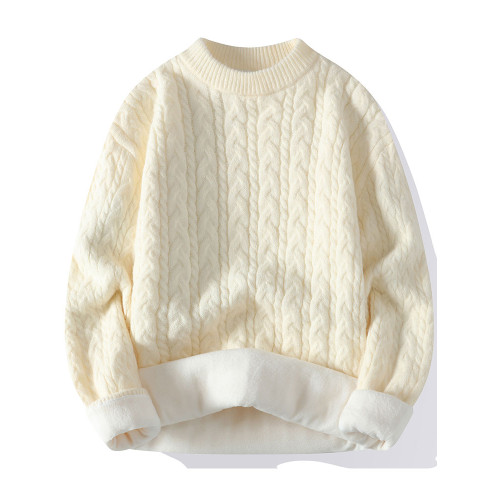 圓領毛衣男秋冬季加絨加厚內搭線衣女青少年慵懶風潮流打底針織衫 圓領毛衣男秋冬季加絨加厚內搭線衣女青少年慵懶風潮流打底針織衫