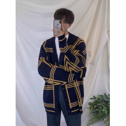 MRCYC秋季新款男士開衫針織衫韓系潮流慵嬾風外套寬鬆百搭毛衣潮