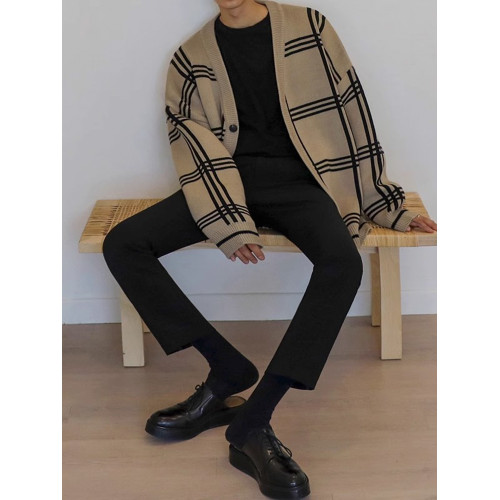 MRCYC秋季新款男士開衫針織衫韓系潮流慵嬾風外套寬鬆百搭毛衣潮