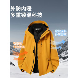 JEEP沖鋒衣羽絨服女款2025新款冬季三合一內膽防風加厚小個子外套