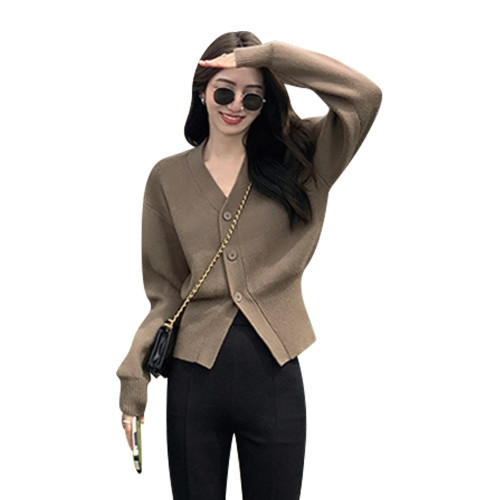 慵懶風高級白色毛衣開衫外套女早春季2026新款小個子內搭加厚上衣