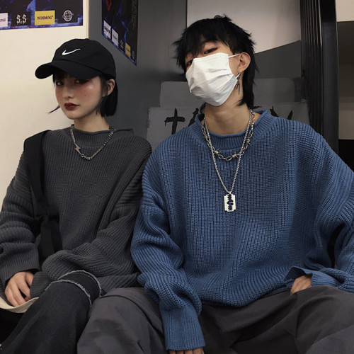 毛衣男寬松慵懶2022秋冬季加厚針織衫韓版潮流ins港風個性毛線衣