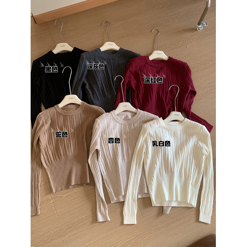 話裡收腰設計顯瘦圓領打底衫2025秋季新款高級感軟糯上衣內搭小衫