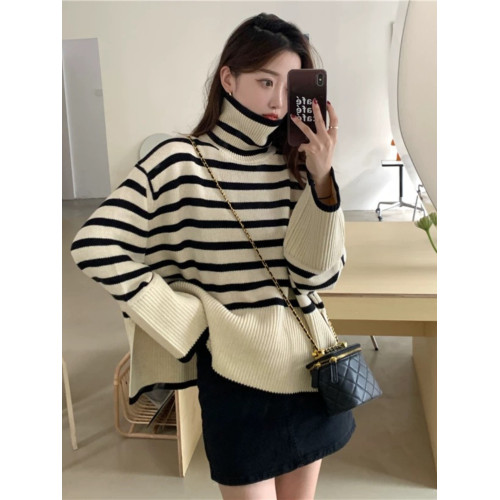 美式復古慵嬾風軟糯毛衣女秋冬新款設計感小衆寬鬆顯瘦針織衫上衣