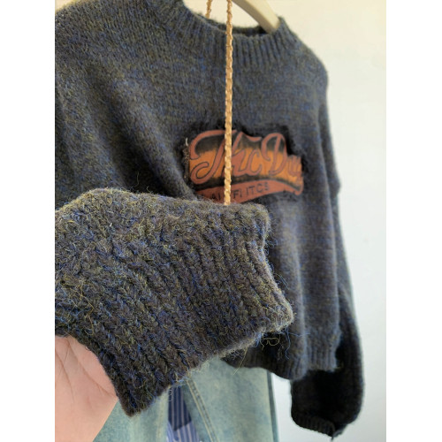 美式復古短款毛衣女秋冬2025新款慵嬾風小個子套頭外穿秋冬打底衫