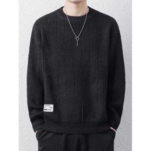 圓領毛衣男冬季2025新款加厚針織衫寬松大碼打底衫潮流保暖毛線衣