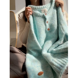 大碼軟糯黃色圓領毛衣女2026早春打底衫微胖mm寬鬆顯瘦針織衫上衣