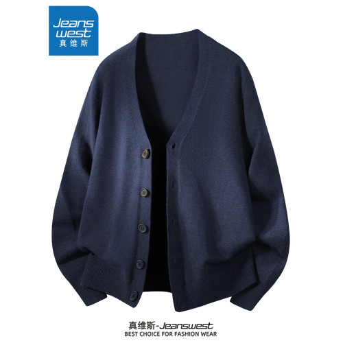 真維斯V領針織衫男士寬松秋冬季2025新款開衫外套潮牌百搭毛衣男 真維斯V領針織衫男士寬松秋冬季2025新款開衫外套潮牌百搭毛衣男