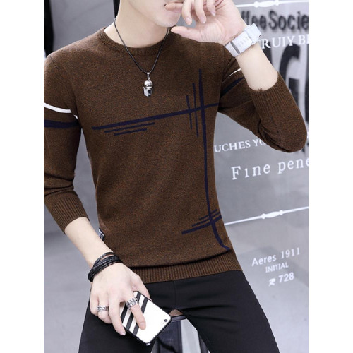 男士毛衣春秋季韓版潮流長袖帥氣圓領針織打底衫休閒秋裝毛線衣男