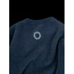 ANTIDOTE 貂毛運動風毛衣美式復古徽章印花v領球服加絨針織衫外套