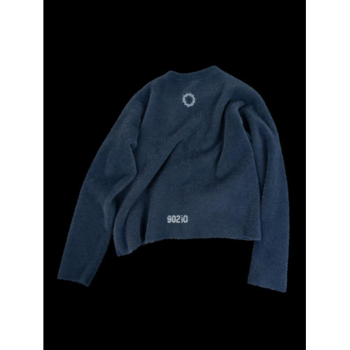 ANTIDOTE 貂毛運動風毛衣美式復古徽章印花v領球服加絨針織衫外套