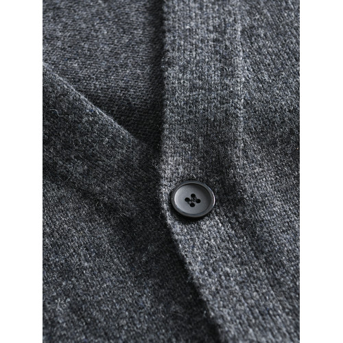 法式精髓！50羊毛混紡！男士秋冬時尚休閒V領針織衫開衫毛衣