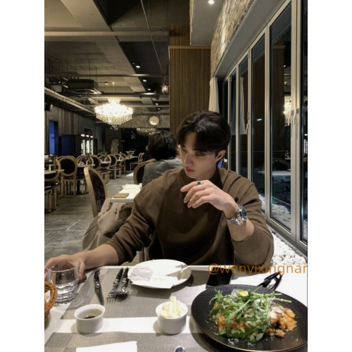 秋冬半高領毛衣男INS韓國簡約休閒中領針織衫韓系內搭保暖打底衫