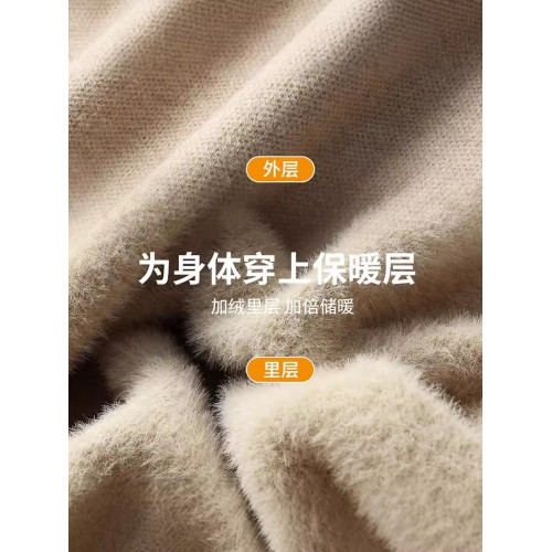 去東北哈爾濱旅遊保暖裝備零下40防寒加絨毛衣男士加厚針織衫打底