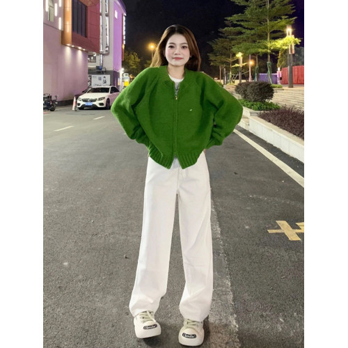 綠色針織開衫外搭高級感毛衣女春裝2026新款慵懶風藝術生奶乖上衣 綠色針織開衫外搭高級感毛衣女春裝2026新款慵懶風藝術生奶乖上衣