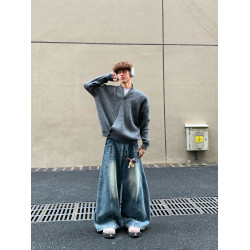 白菜coke針織衫道袍毛衣秋季開衫老錢百搭松弛慵懶感上衣外套男女