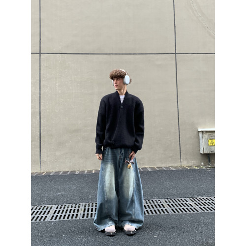 白菜coke針織衫道袍毛衣秋季開衫老錢百搭松弛慵懶感上衣外套男女