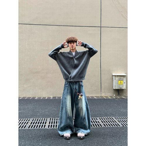 白菜coke針織衫道袍毛衣秋季開衫老錢百搭松弛慵懶感上衣外套男女