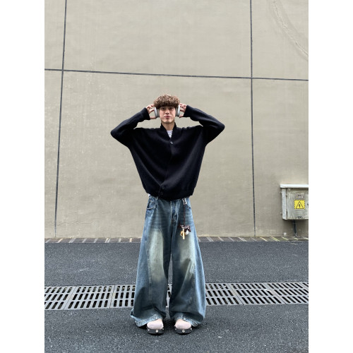 白菜coke針織衫道袍毛衣秋季開衫老錢百搭松弛慵懶感上衣外套男女