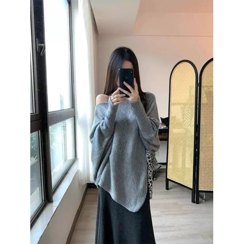 紫色針織衫鬭篷外套毛衣秋季新款氛圍感軟慵懶上衣百搭罩衫外穿