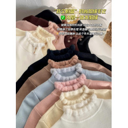 高級感毛衣女冬季加厚2025新款內搭加絨打底衫一體絨秋冬高領上衣