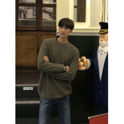 毛衣男針織衫秋冬小清新打底衫套頭圓領日系休閒保暖毛衫網紅同款