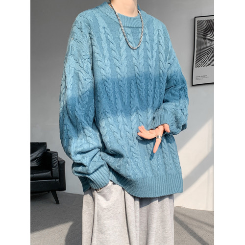 麥穗毛衣男款冬季寬松特大碼慵懶風情侶圓領針織衫粗線衣外套 麥穗毛衣男款冬季寬松特大碼慵懶風情侶圓領針織衫粗線衣外套