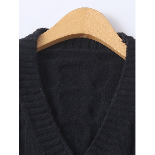 麻花毛衣外套秋季新款女裝百搭修身單排釦針織長袖開衫18711 麻花毛衣外套秋季新款女裝百搭修身單排釦針織長袖開衫18711