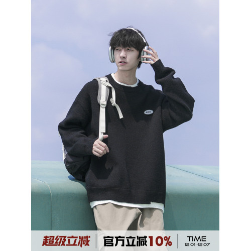 @港仔文藝男 日系純色圓領毛衣男冬季打底毛線衣男生套頭針織衫 @港仔文藝男 日系純色圓領毛衣男冬季打底毛線衣男生套頭針織衫