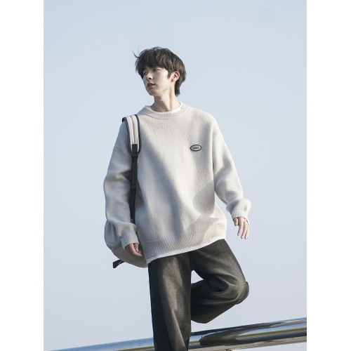 @港仔文藝男 日系純色圓領毛衣男冬季打底毛線衣男生套頭針織衫 @港仔文藝男 日系純色圓領毛衣男冬季打底毛線衣男生套頭針織衫