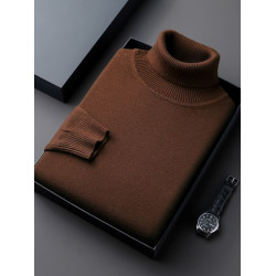 2025冬季新款高領加厚毛衫男款針織打底毛衣秋冬款男士保暖絨衫男