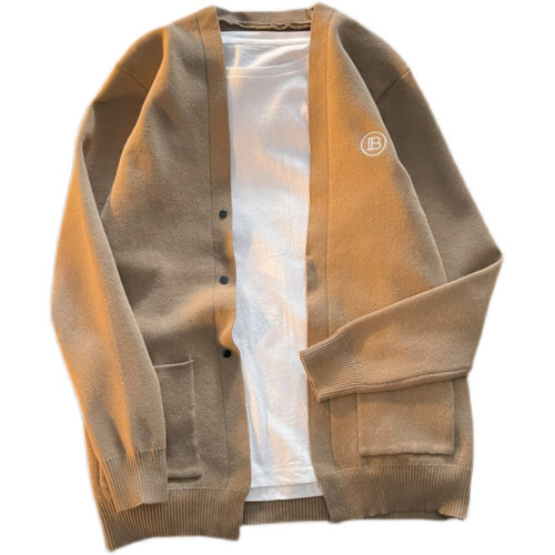 日系復古毛衣外套男款秋冬季加厚寬松開衫線衣百搭潮牌痞帥針織衫 日系復古毛衣外套男款秋冬季加厚寬松開衫線衣百搭潮牌痞帥針織衫