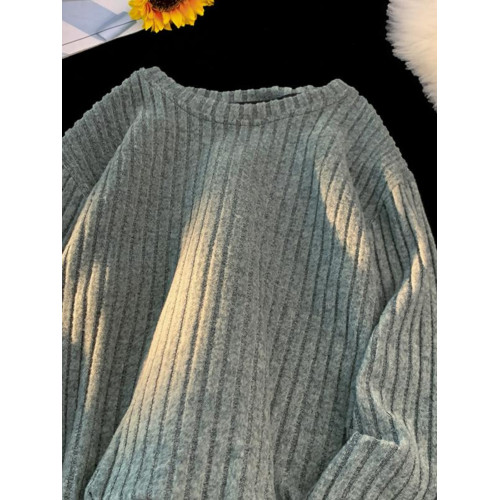 美式磨毛衛衣男春秋季潮牌寬松條紋長袖T恤高級感休閒內搭打底衫