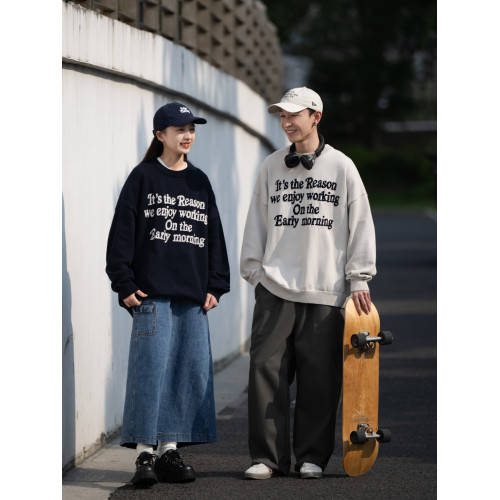 BELLKENIDEA 秋冬保暖圓領字母排版提花粗針毛衣男女潮流行情侶裝 BELLKENIDEA 秋冬保暖圓領字母排版提花粗針毛衣男女潮流行情侶裝