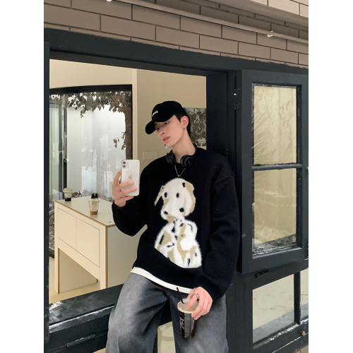 ONELYC1NS毛絨小狗圓領針織衫男女同款秋冬小衆套頭百搭寬松毛衣 ONELYC1NS毛絨小狗圓領針織衫男女同款秋冬小衆套頭百搭寬松毛衣