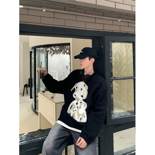ONELYC1NS毛絨小狗圓領針織衫男女同款秋冬小衆套頭百搭寬松毛衣 ONELYC1NS毛絨小狗圓領針織衫男女同款秋冬小衆套頭百搭寬松毛衣