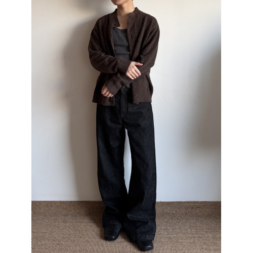 花紗羊毛混紡半高領秋冬毛衣開衫老錢棕色灰色百搭cleanfit外套 花紗羊毛混紡半高領秋冬毛衣開衫老錢棕色灰色百搭cleanfit外套