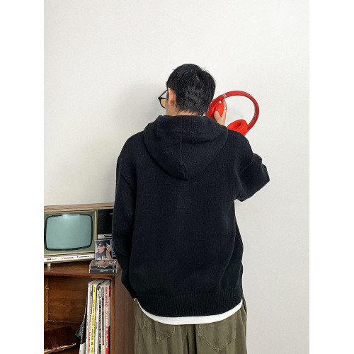 徐太浪韓版時尚半開襟連帽毛衣男秋冬慵懶風休閒打底針織衫外套潮 徐太浪韓版時尚半開襟連帽毛衣男秋冬慵懶風休閒打底針織衫外套潮
