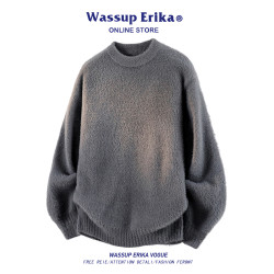 WASSUP ERIKA軟糯超好看秋冬季針織上衣男女款慵懶風寬松復古毛衣