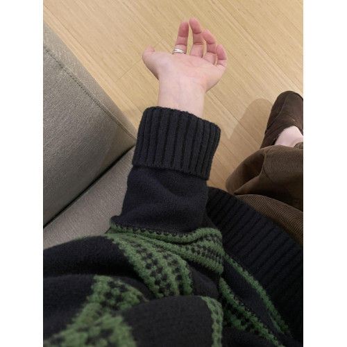 韓系條紋撞色毛衣女秋冬新款高級感寬松慵懶風軟糯內搭針織衫上衣 韓系條紋撞色毛衣女秋冬新款高級感寬松慵懶風軟糯內搭針織衫上衣