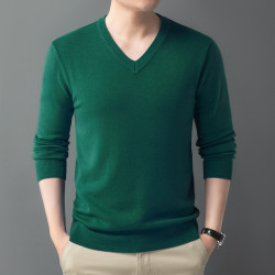 毛衣男冬季新款加厚圓領羊毛衫寬松純色羊絨長袖大碼打底衫針織衫