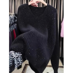 秋季新款打底衫2025年新款小香風穿搭洋氣寬松保暖圓領針織毛衣女