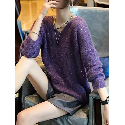 秋季新款打底衫2025年新款小香風穿搭洋氣寬松保暖圓領針織毛衣女