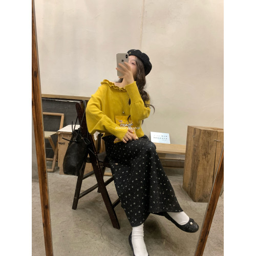  訂單清貨 木耳花邊設計 斜肩蝙蝠衫  毛衣0.4KG