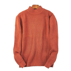 高級品質純色半高領毛衣針織衫男女17H81166秋冬保暖長袖打底上衣