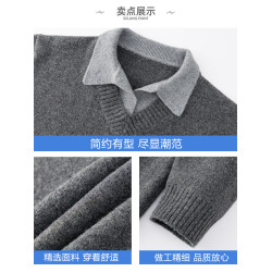 WASSUP ISSUE繙領POLO毛衣男款秋冬寬鬆慵嬾風情侶針織衫男高級感