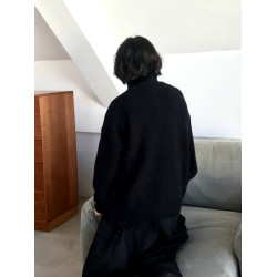 一碗士多復古高領毛衣男日系復古美式情侶寬鬆針織開衫秋冬外穿潮