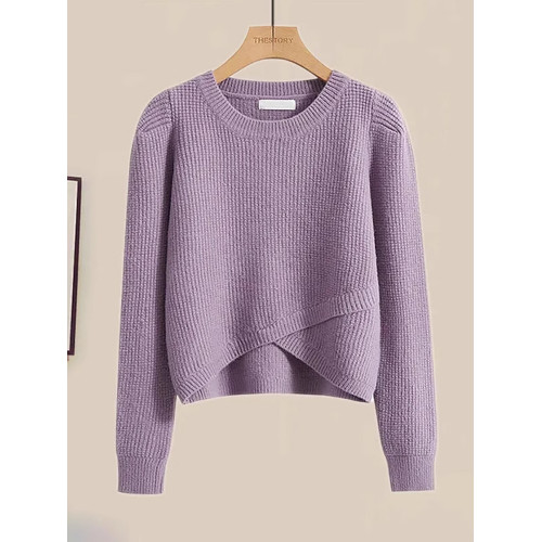 2025春秋季新款女士毛衣短款上衣爆款針織衫小個子時尚洋氣女裝