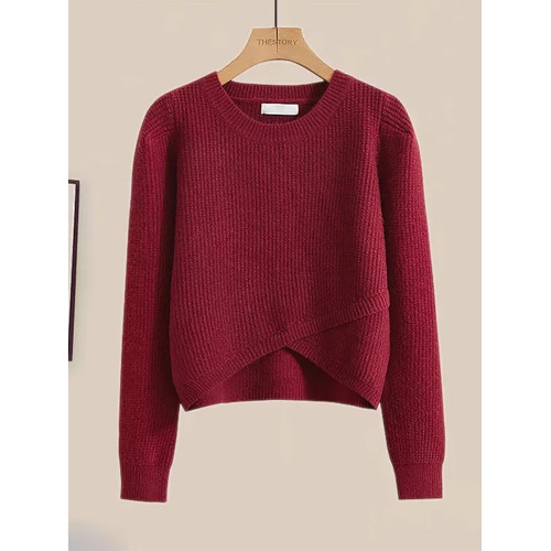 2025春秋季新款女士毛衣短款上衣爆款針織衫小個子時尚洋氣女裝